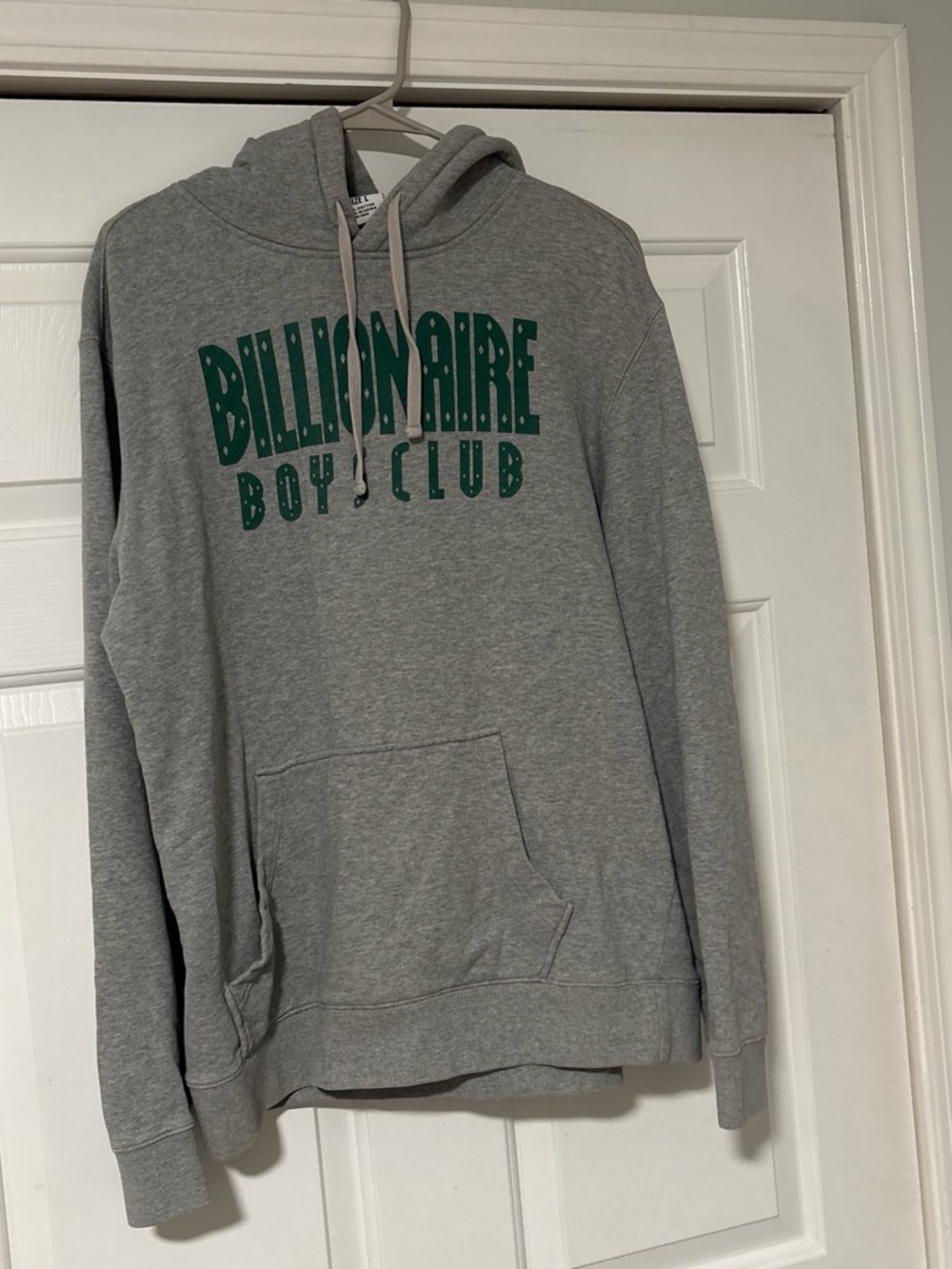 Billionaire Boys Club Heather Gray Hoodie with Green Logo